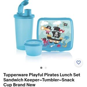 Tupperware Pirate Lunch Set. NWT